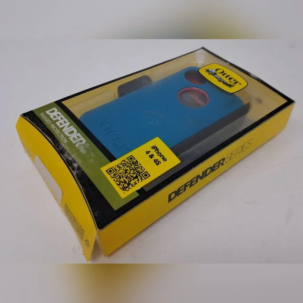 NIB Otter Box Defender Rugged Protection iPhone 4/4S Case Blue Teal Belt Clip